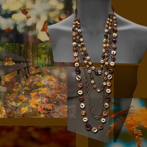 FALL BLING Necklace Multi Strand